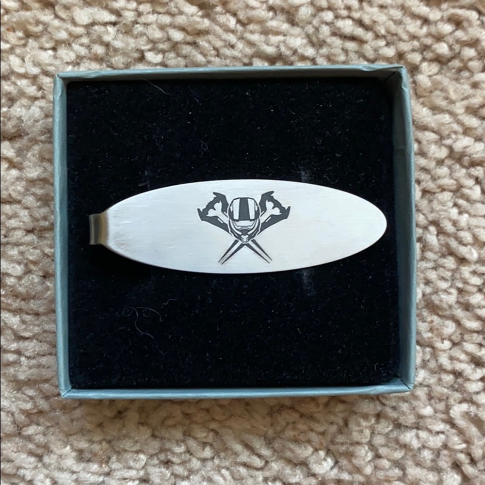 Titanium Halo Master Chief Tie Clip or Momey Clip